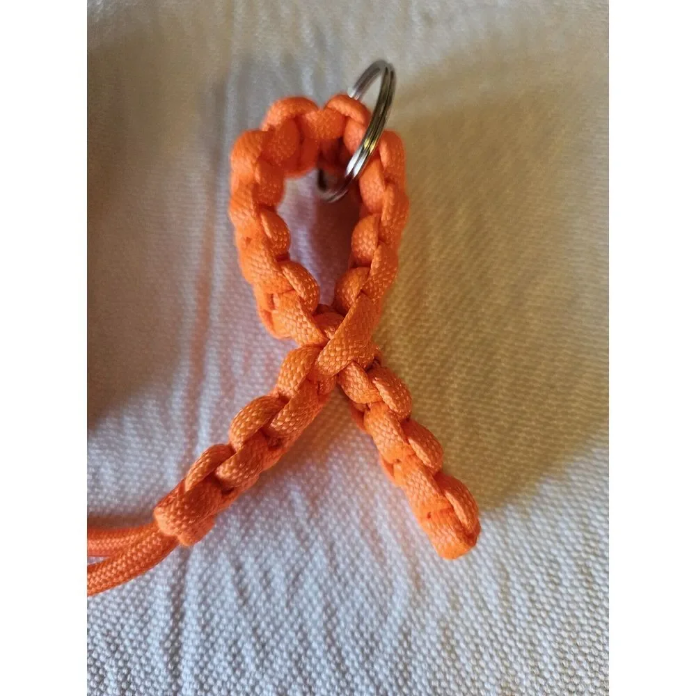PARACORD‎ AWARENESS RIBBON KEYCHAIN ORANGE LOT
